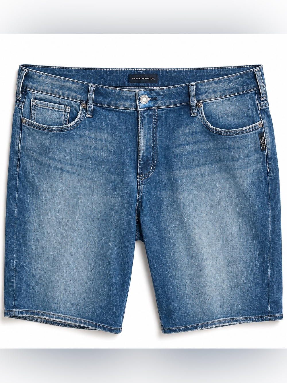 Silver Jeans Co. Elyse Bermuda Shorts NWT Size 20 Indigo Plus Size Stretch Denim